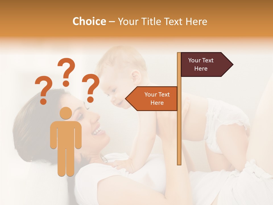 Carefree Mother Little PowerPoint Template