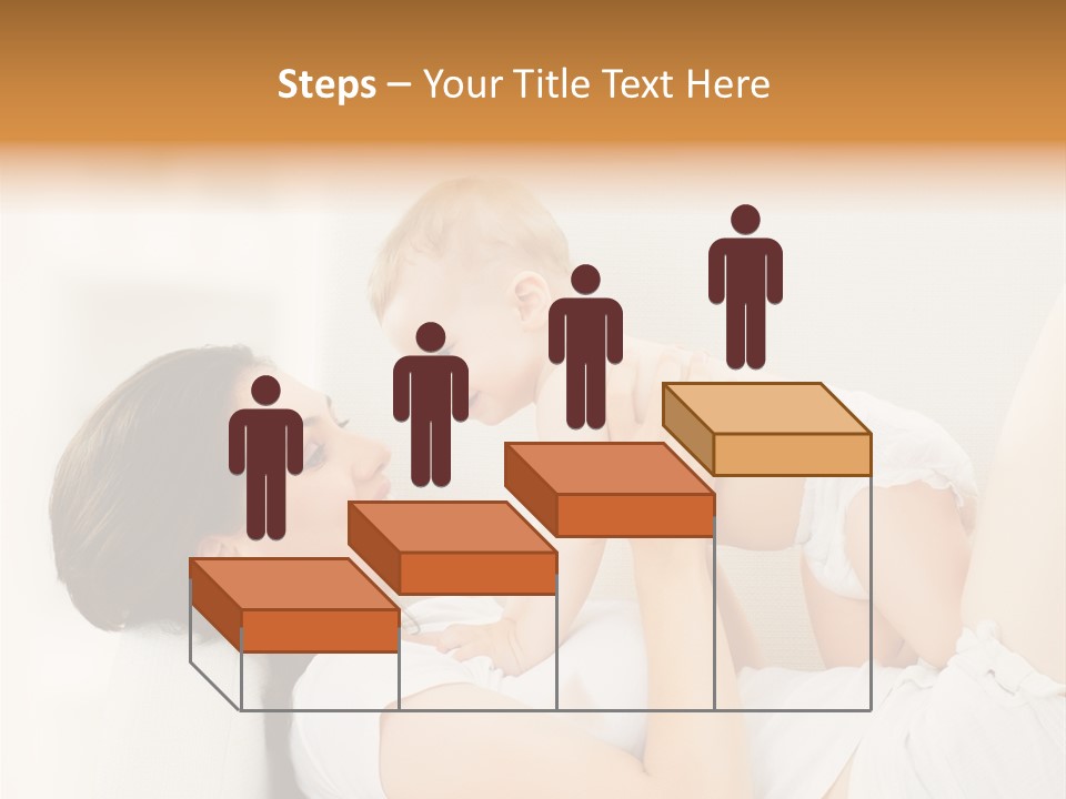 Carefree Mother Little PowerPoint Template