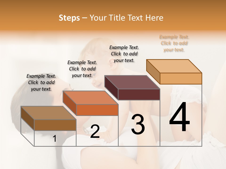 Carefree Mother Little PowerPoint Template
