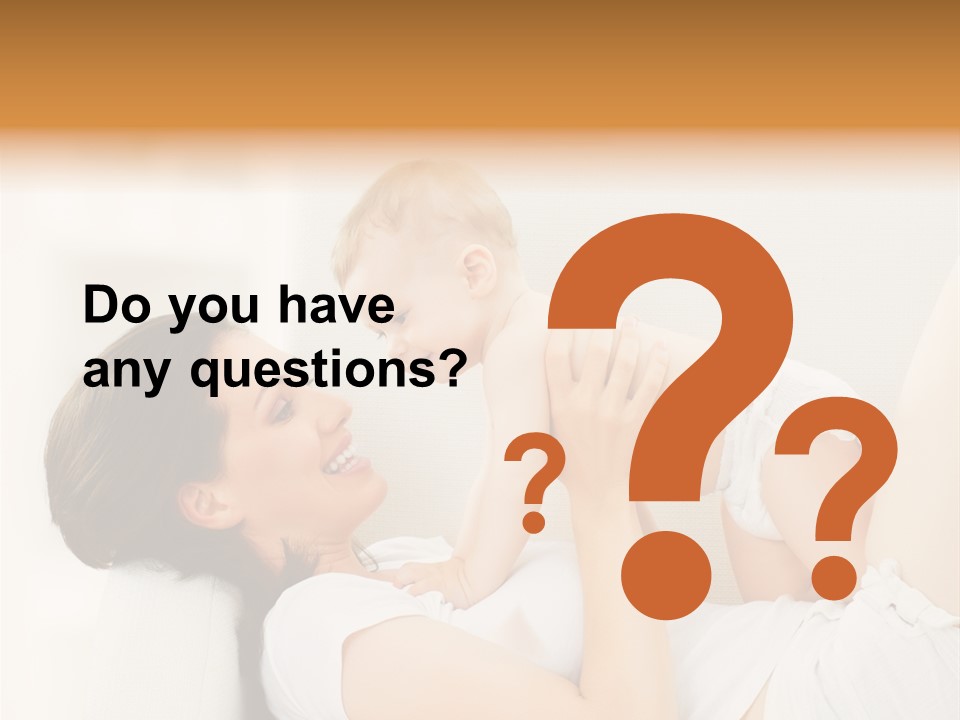 Carefree Mother Little PowerPoint Template