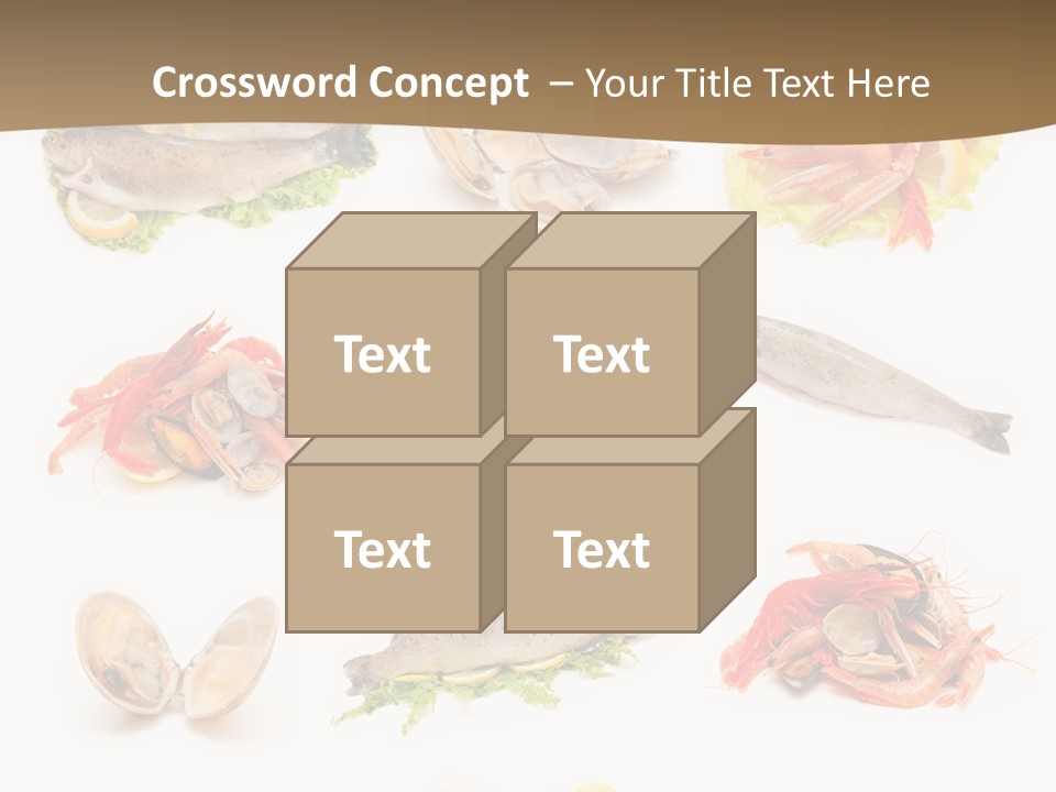 Food Sea Shrimps PowerPoint Template