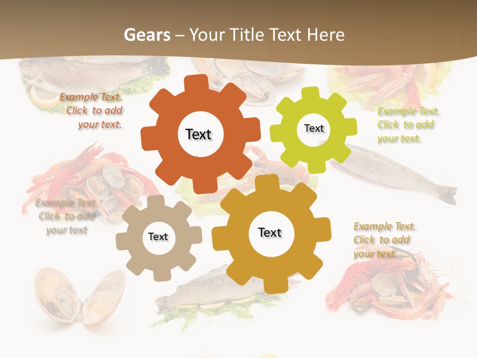 Food Sea Shrimps PowerPoint Template