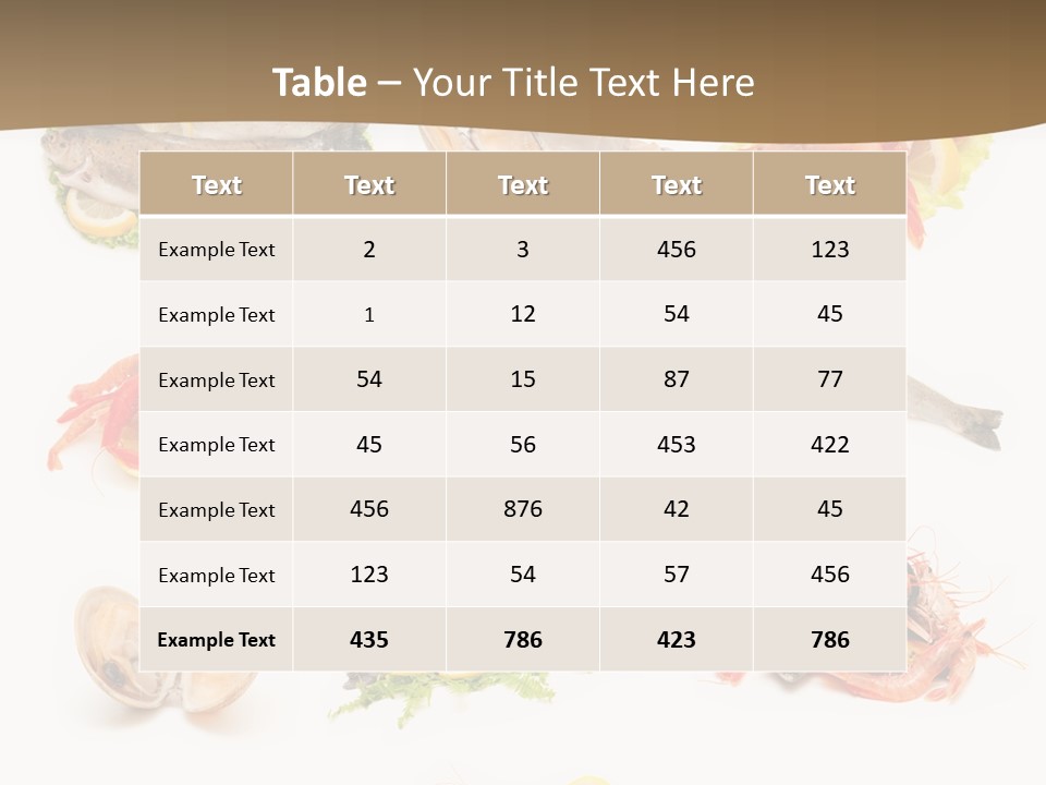 Food Sea Shrimps PowerPoint Template