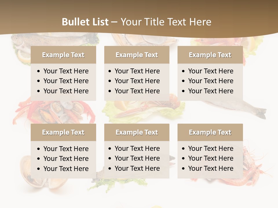 Food Sea Shrimps PowerPoint Template