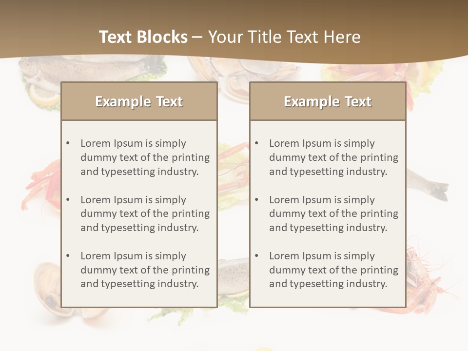 Food Sea Shrimps PowerPoint Template