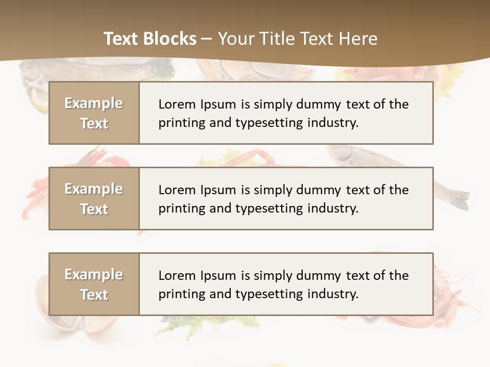 Food Sea Shrimps PowerPoint Template