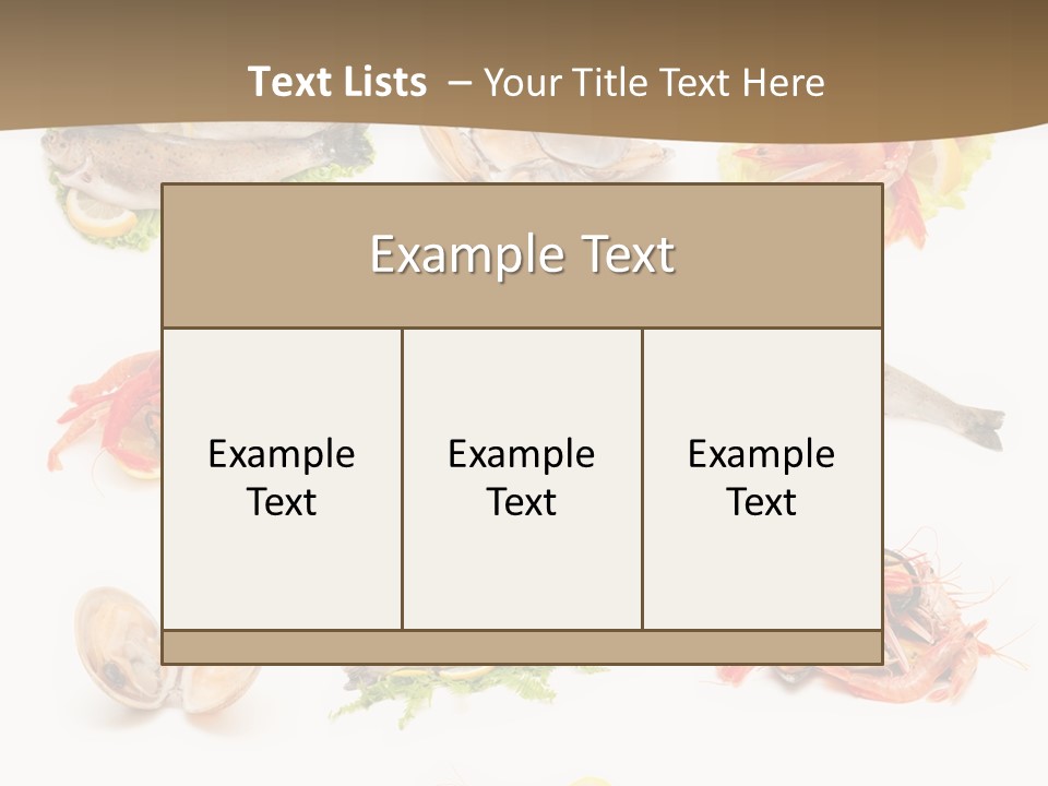 Food Sea Shrimps PowerPoint Template