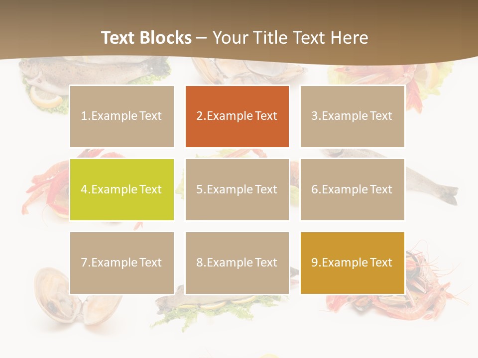 Food Sea Shrimps PowerPoint Template