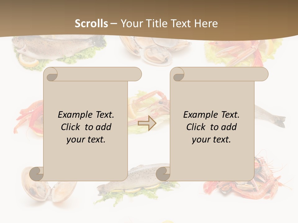 Food Sea Shrimps PowerPoint Template