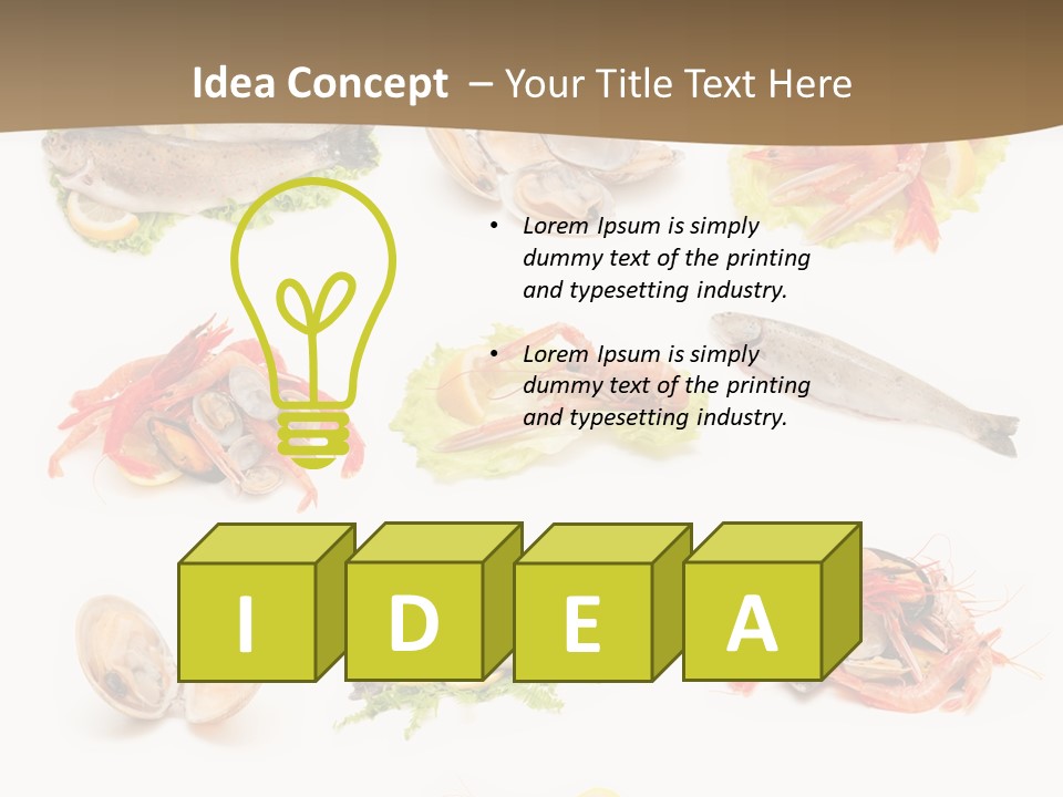 Food Sea Shrimps PowerPoint Template