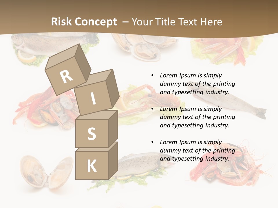 Food Sea Shrimps PowerPoint Template