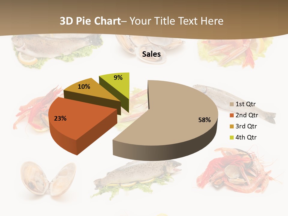 Food Sea Shrimps PowerPoint Template