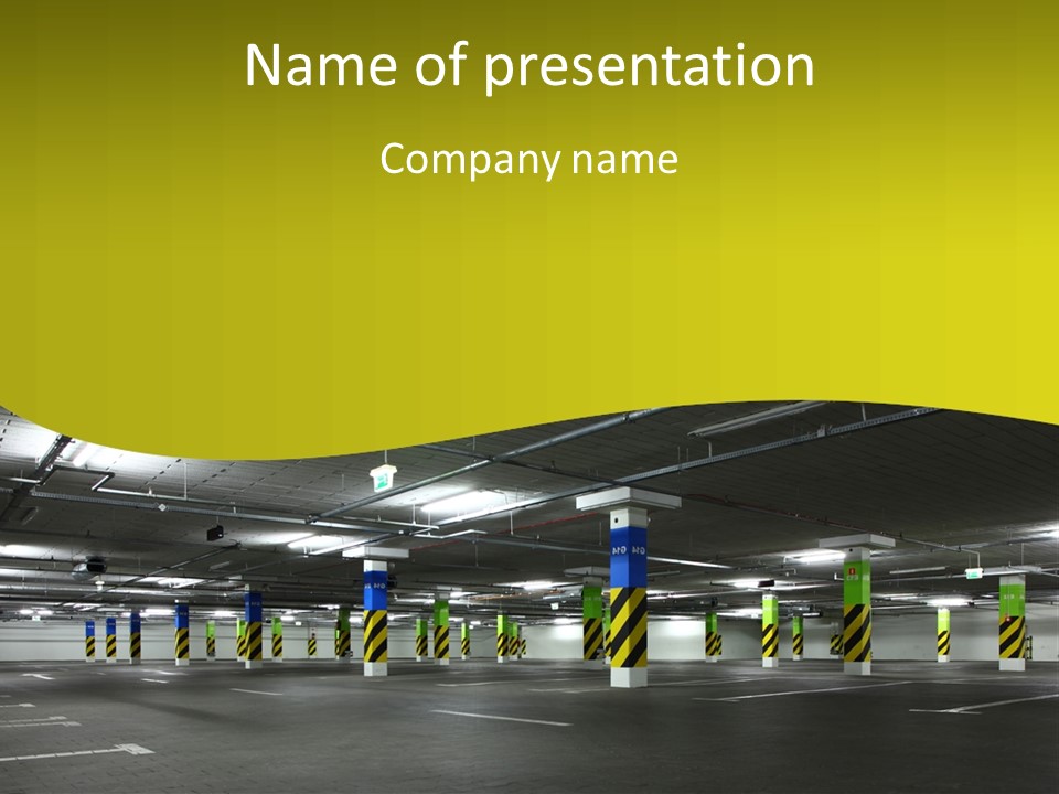 Concrete Garage Empty PowerPoint Template