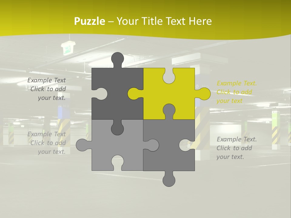 Concrete Garage Empty PowerPoint Template