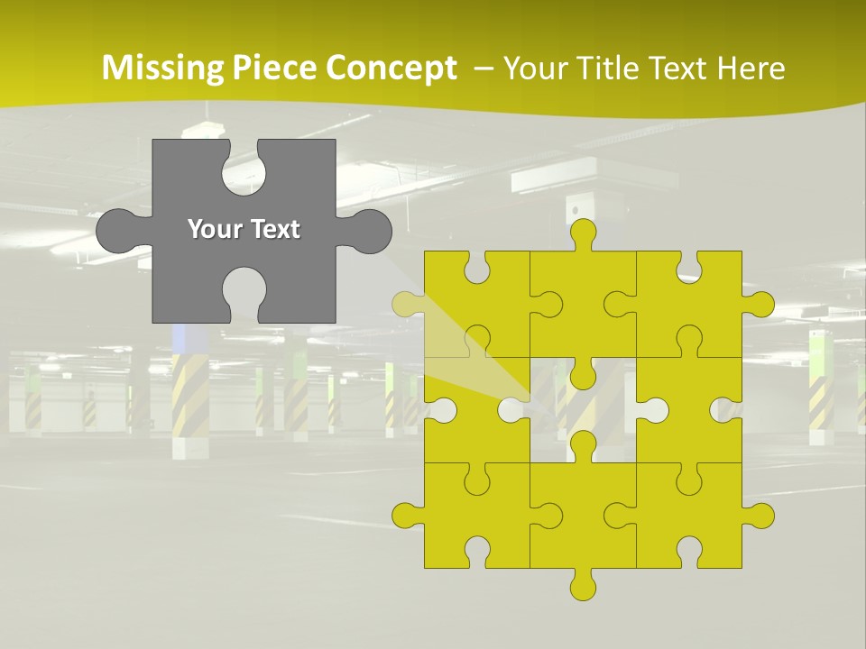 Concrete Garage Empty PowerPoint Template