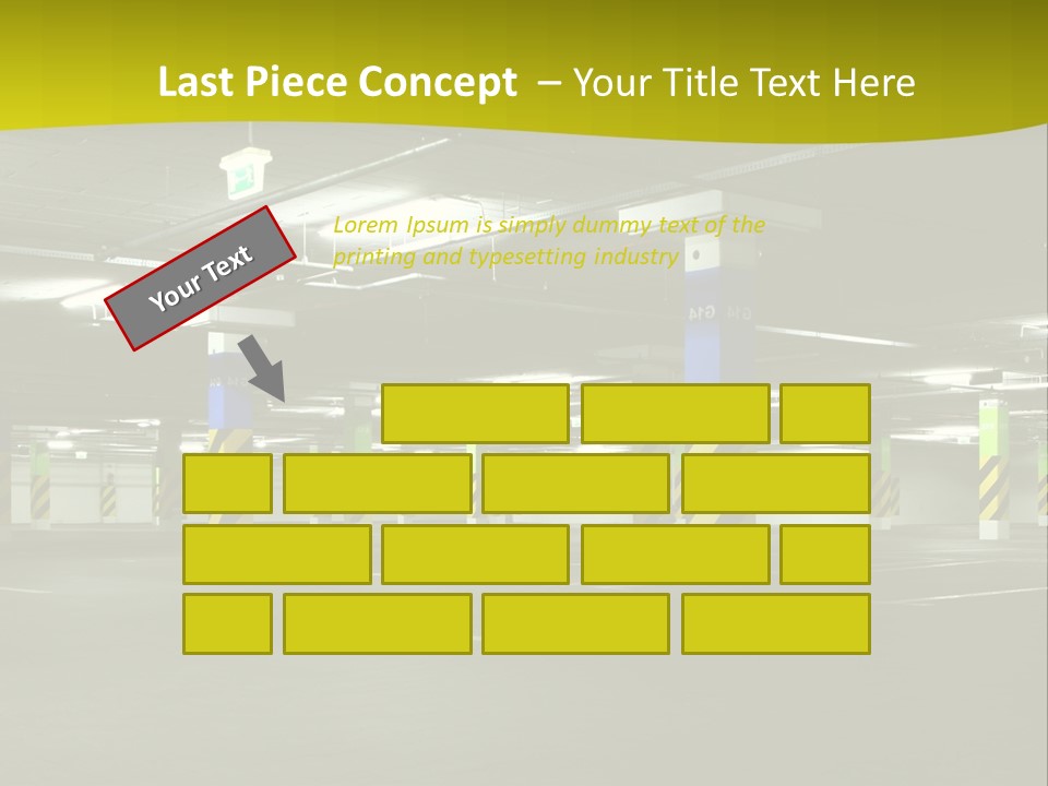 Concrete Garage Empty PowerPoint Template