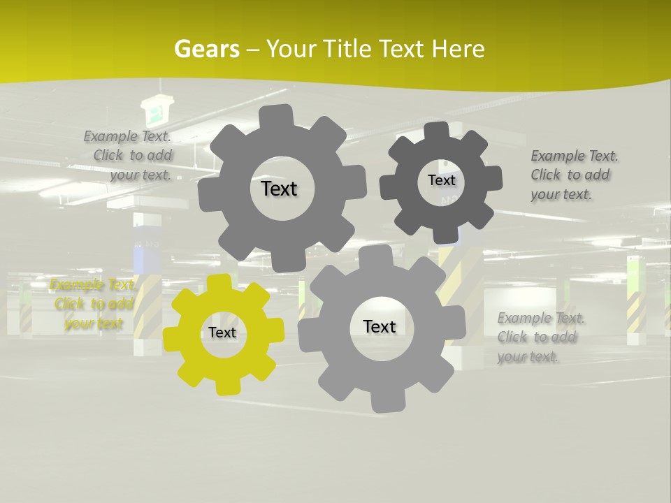 Concrete Garage Empty PowerPoint Template