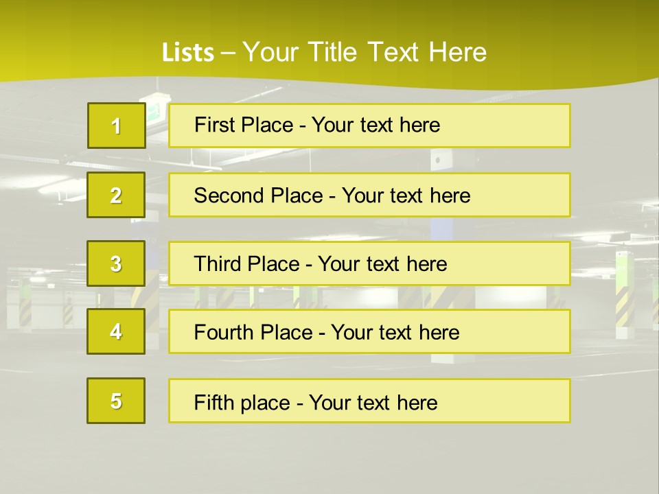 Concrete Garage Empty PowerPoint Template