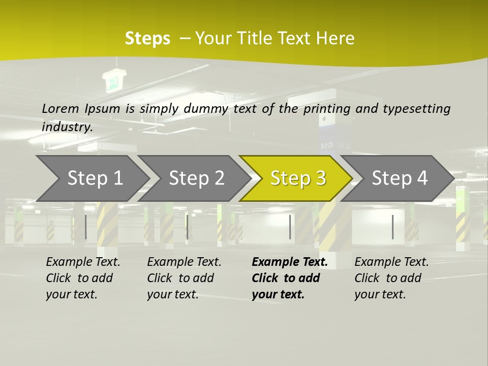 Concrete Garage Empty PowerPoint Template