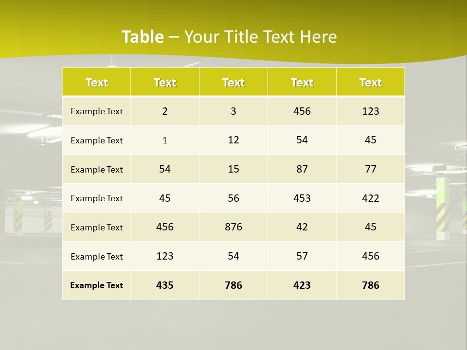 Concrete Garage Empty PowerPoint Template
