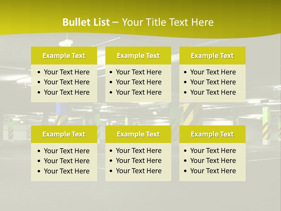 Concrete Garage Empty PowerPoint Template