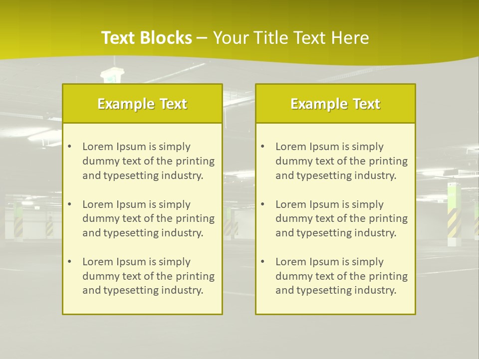 Concrete Garage Empty PowerPoint Template