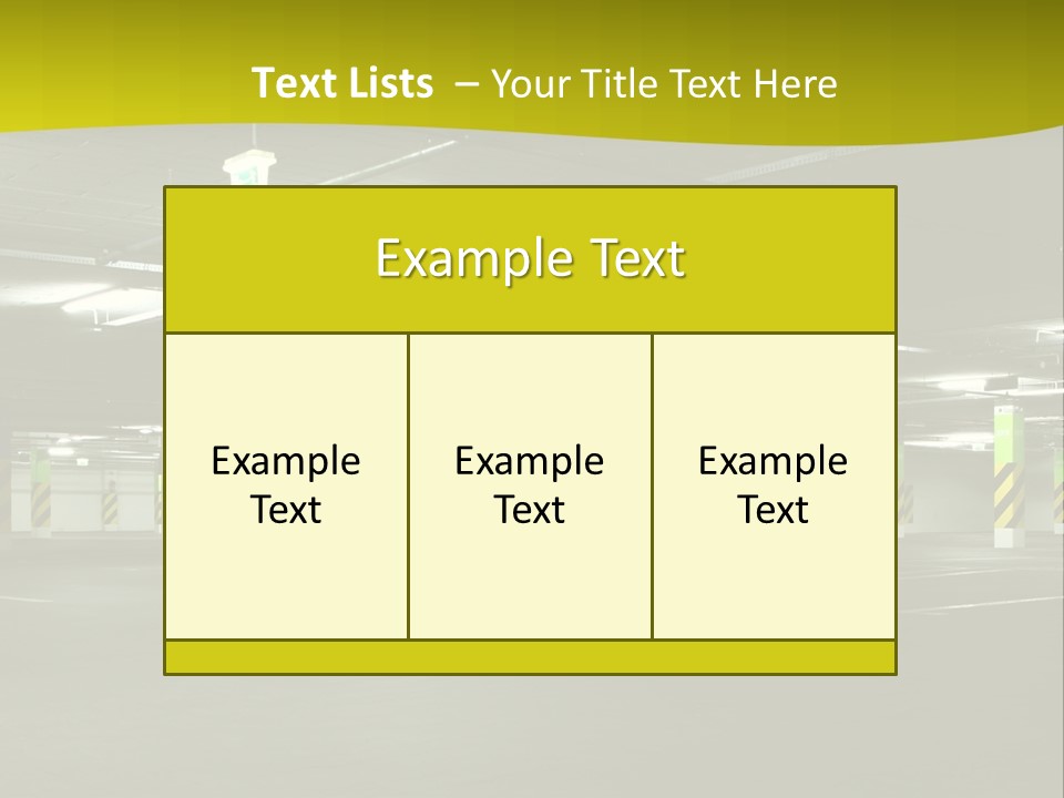 Concrete Garage Empty PowerPoint Template