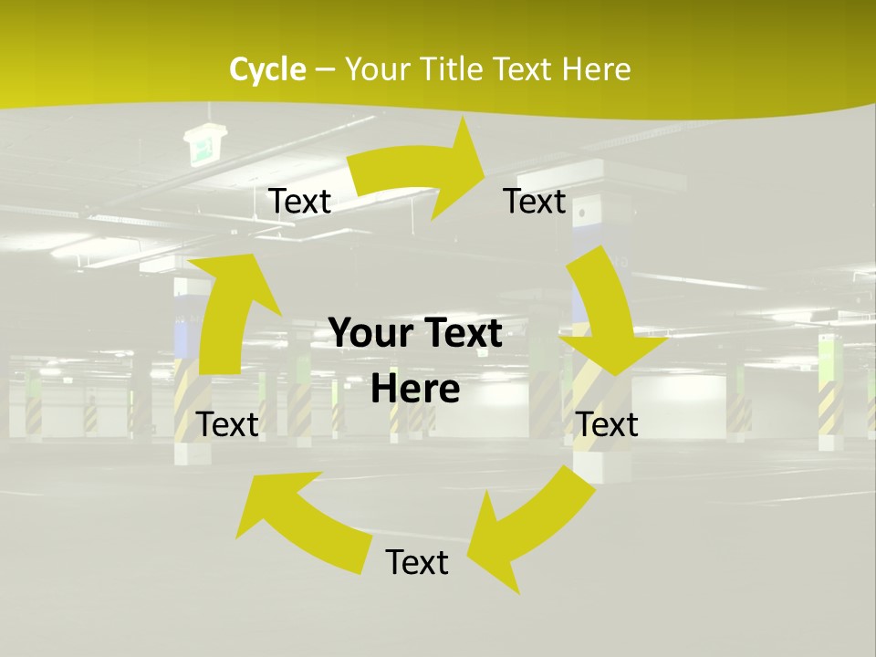 Concrete Garage Empty PowerPoint Template