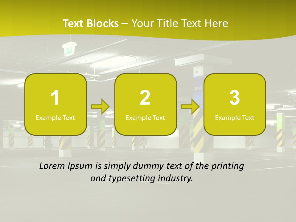 Concrete Garage Empty PowerPoint Template
