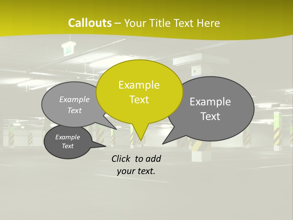 Concrete Garage Empty PowerPoint Template