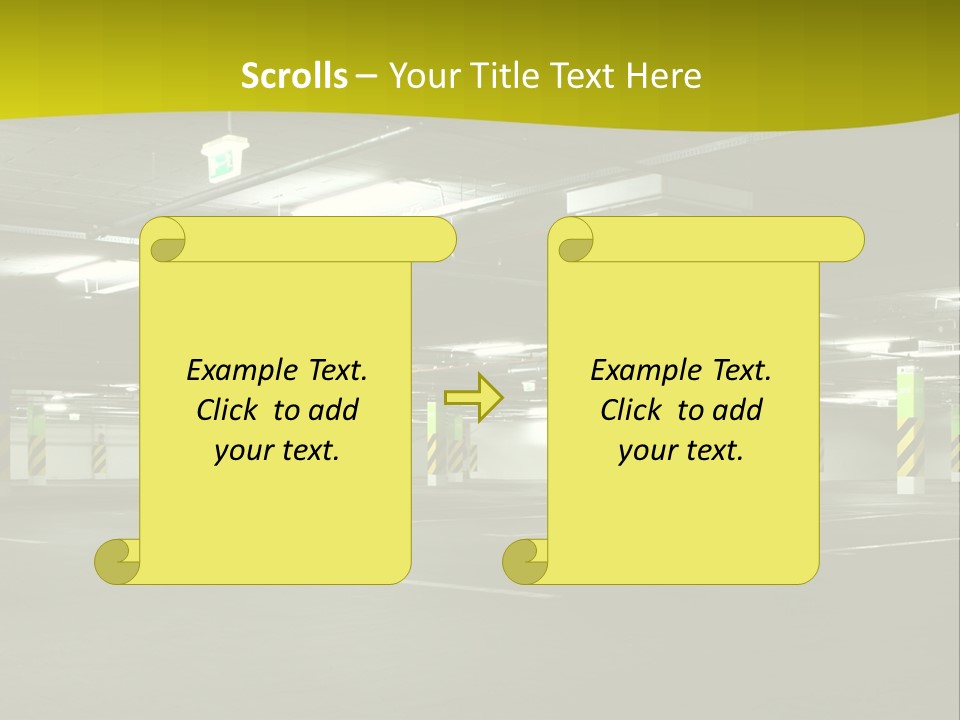 Concrete Garage Empty PowerPoint Template
