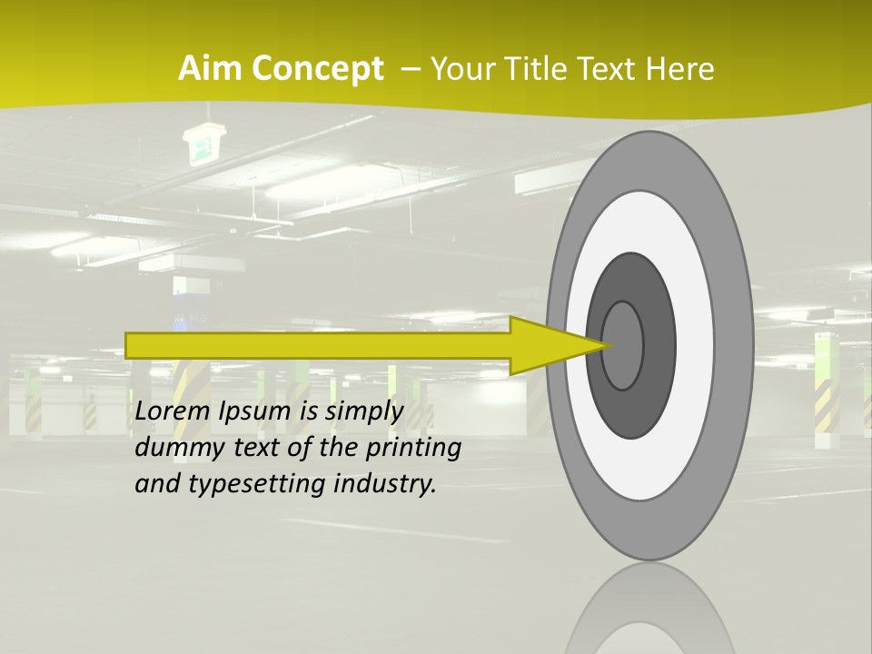 Concrete Garage Empty PowerPoint Template