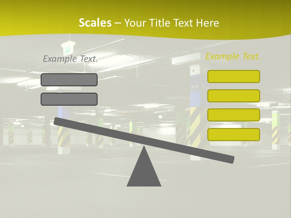 Concrete Garage Empty PowerPoint Template