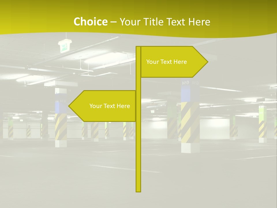 Concrete Garage Empty PowerPoint Template