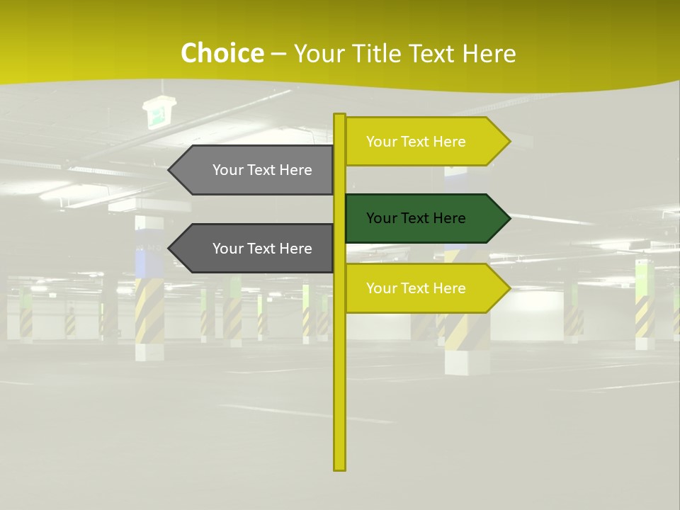 Concrete Garage Empty PowerPoint Template