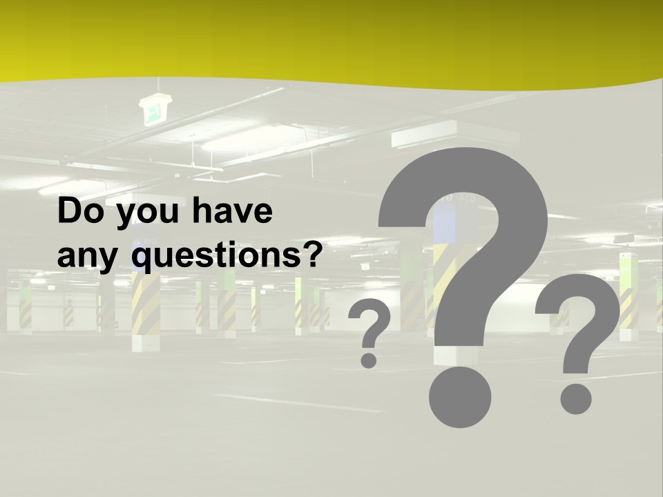 Concrete Garage Empty PowerPoint Template