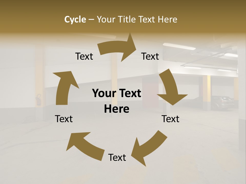 Parking Illuminated Corridor PowerPoint Template