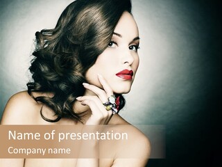 Look White Jewelry PowerPoint Template