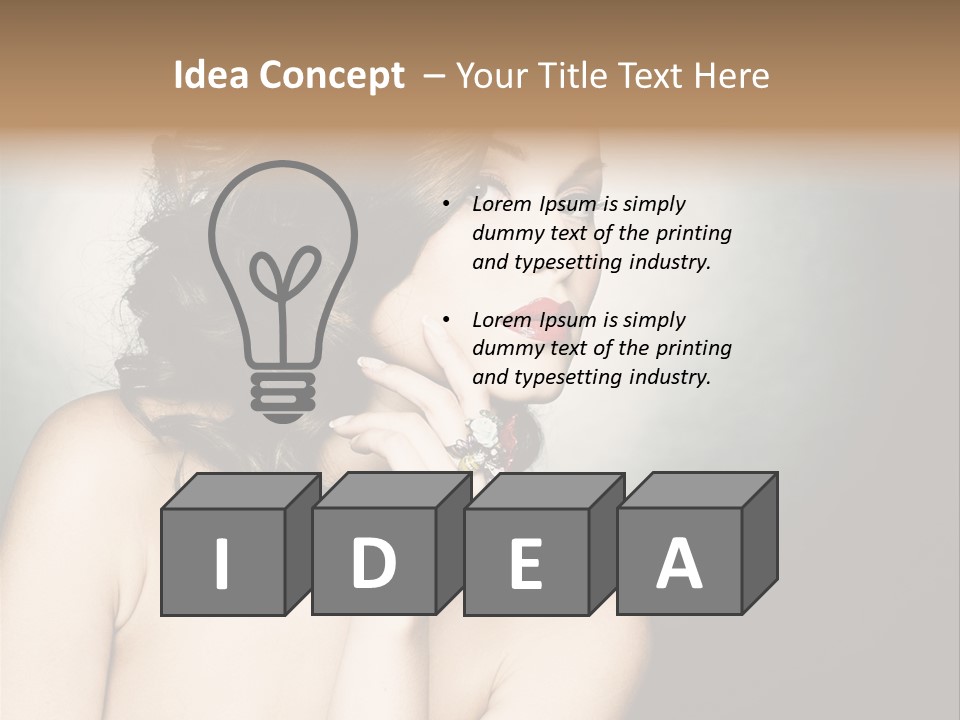 Look White Jewelry PowerPoint Template