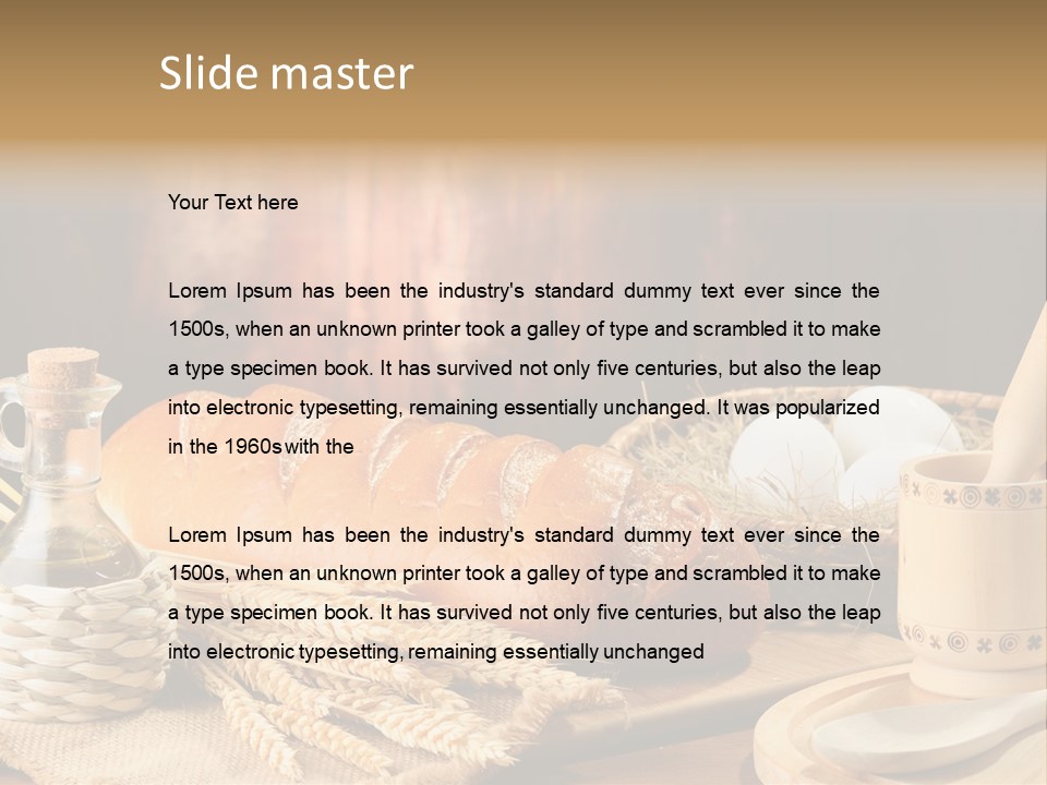 Wood Loaf Table PowerPoint Template