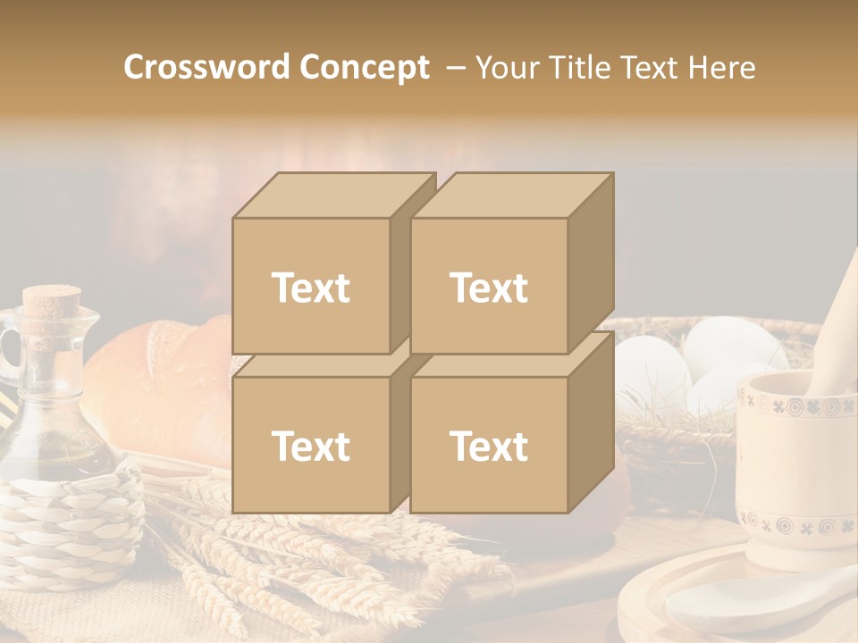 Wood Loaf Table PowerPoint Template