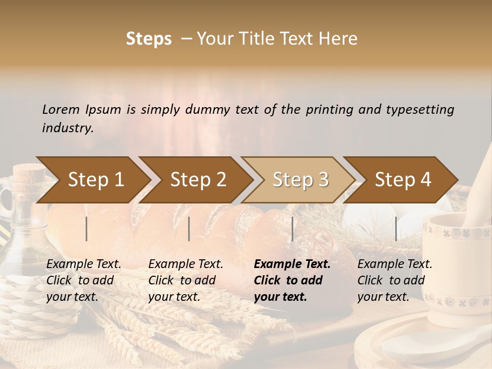 Wood Loaf Table PowerPoint Template