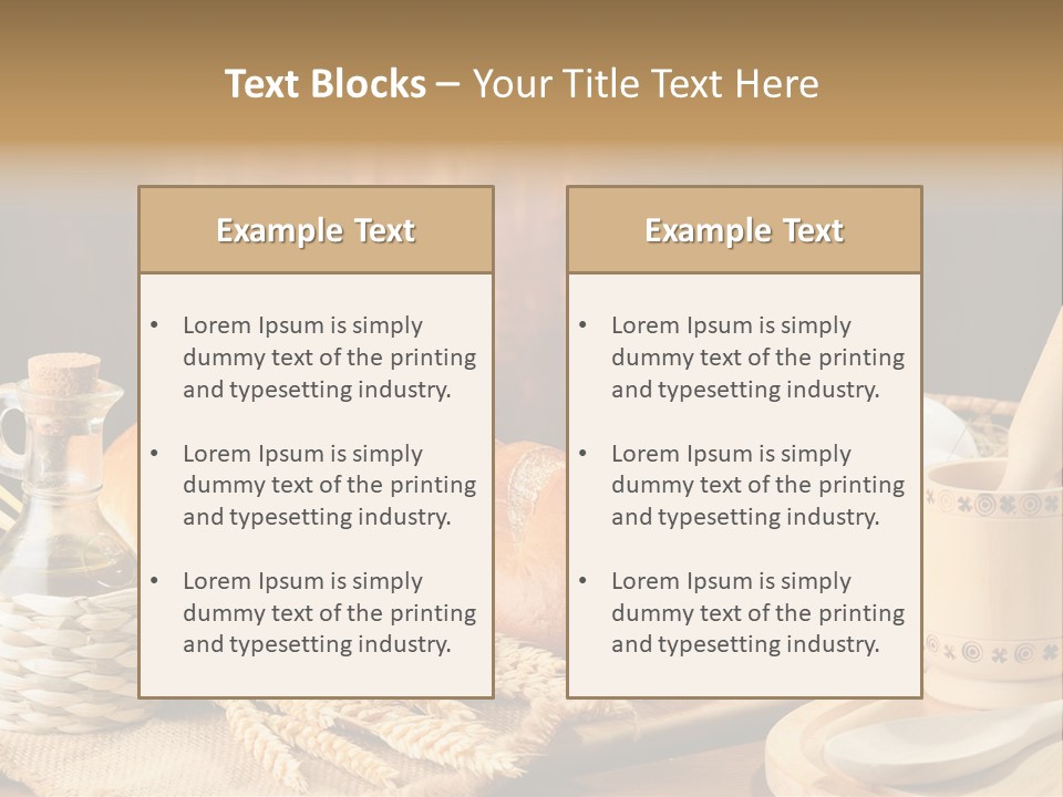 Wood Loaf Table PowerPoint Template