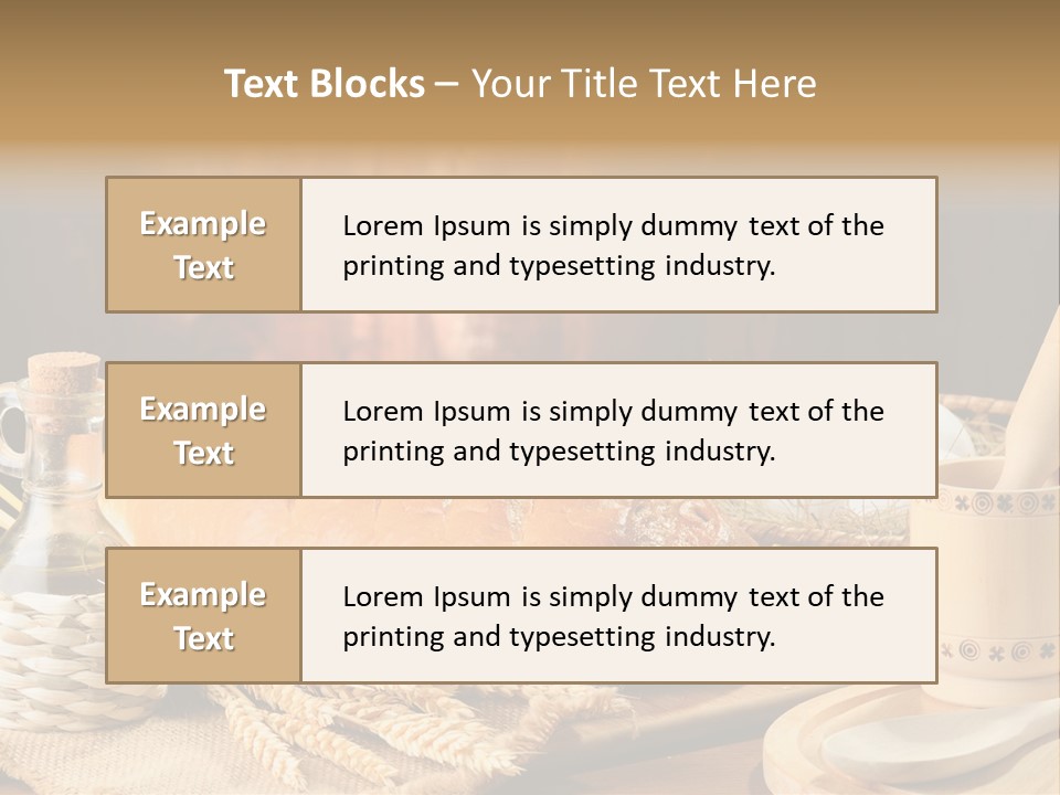 Wood Loaf Table PowerPoint Template