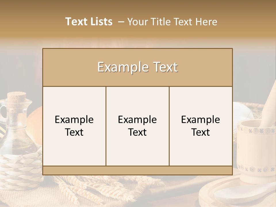 Wood Loaf Table PowerPoint Template