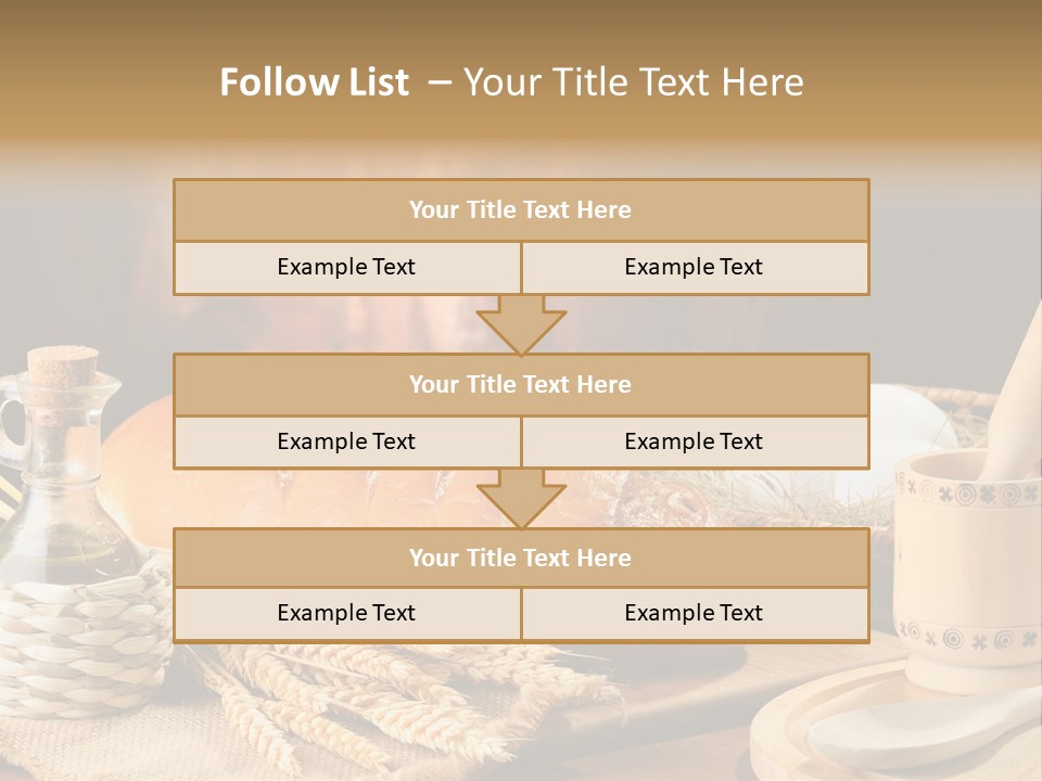 Wood Loaf Table PowerPoint Template