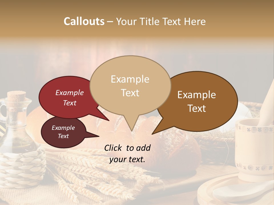 Wood Loaf Table PowerPoint Template