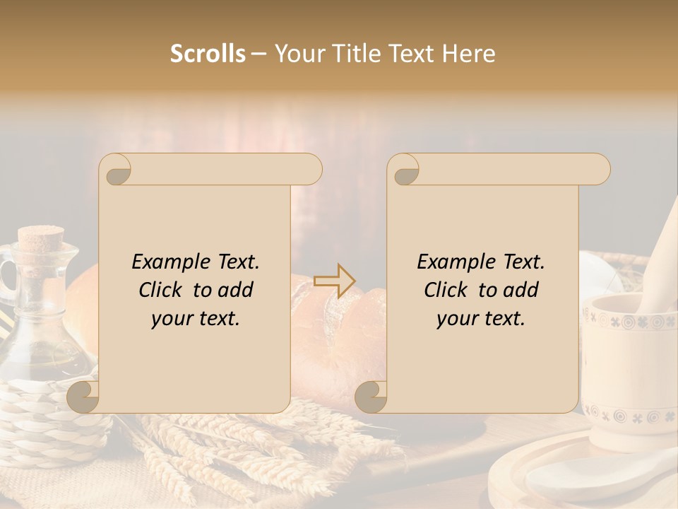 Wood Loaf Table PowerPoint Template