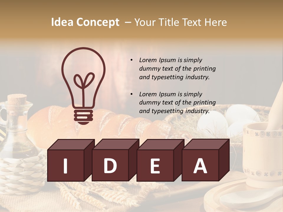 Wood Loaf Table PowerPoint Template