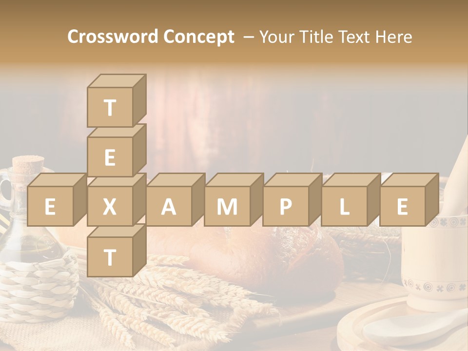 Wood Loaf Table PowerPoint Template